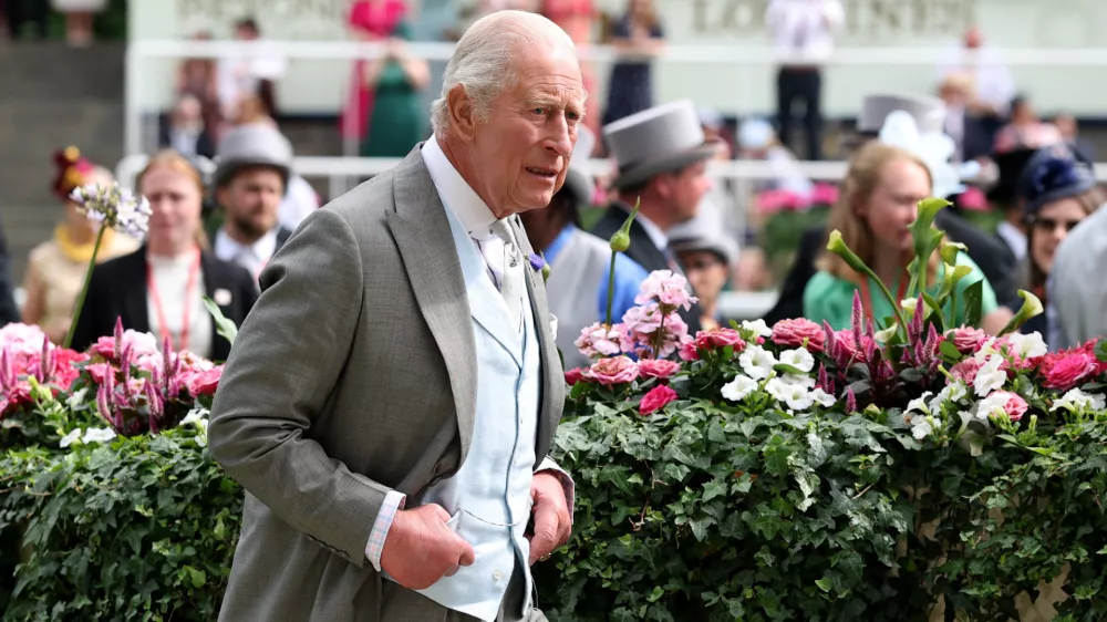 Horse Racing - Royal Ascot 2026 - Ascot Racecourse, Ascot, Britain - June 20, 2026 Britain's King Charles ahead of the presentation ceremony for the 15:40 Queen Elizabeth II Jubilee Stakes Action Images via Reuters/Andrew Boyers