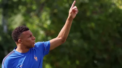 Soccer Football - FIFA World Cup 2026 - France Training - University of Pennsylvania, Philadelphia, Pennsylvania, U.S. - June 21, 2026 France's Kylian Mbappe during training IMAGN IMAGES via Reuters/Vincent Carchietta