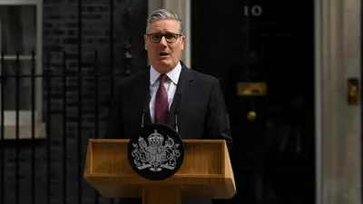 British Prime Minister Keir Starmer speaks outside 10 Downing Street, following Andy Burnham's decisive victory last week in the Makerfield by-election, in London, Britain, June 22, 2026. REUTERS/Jaimi Joy