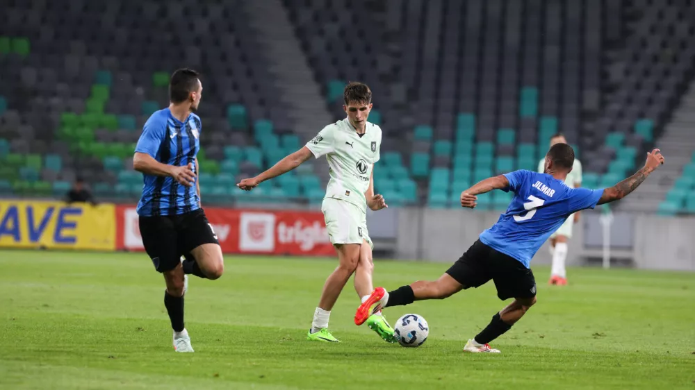 Mateo Ačimovič- 23.07.2025. - Kvalifikacije za Konferenčno ligo v nogometu NK Olimpija - Inter d'Escaldes.//FOTO: Bojan Velikonja