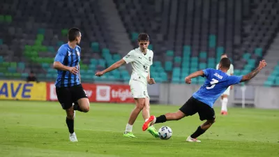 Mateo Ačimovič- 23.07.2025. - Kvalifikacije za Konferenčno ligo v nogometu NK Olimpija - Inter d'Escaldes.//FOTO: Bojan Velikonja