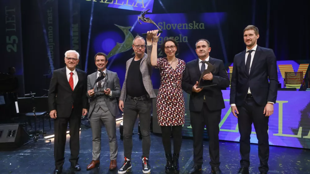 Bogomir Stra&scaron;ek, AFRAL dr. FRENK SMREKAR, DOCENTRIC, Jurij Leskovec, JANA GLIGORIJEVIĆ, ACRYFORM STANE HABINC, Simon Mesec23.10.2025 - Gazela 2025 - sklepna prireditev Slovenska gazela 2025 v organizaciji časnika Dnevnik, slavnostna razglasitev zlate Gazele za leto 2025. Cankarjev dom //FOTO: Luka Cjuha
