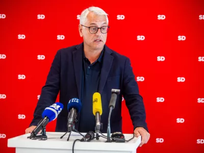 Ljubljana, Centrala SD.Novinarska konferenca SD v zvezi s povabilom k sodelovanju v partnerstvu za uspesno Slovenijo.Predsednik SD Matjaz Han.