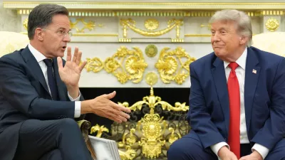 President Donald Trump meets with NATO Secretary General Mark Rutte in the Oval Office at the White House, Wednesday, June 24, 2026, in Washington. (AP Photo/Jacquelyn Martin)
