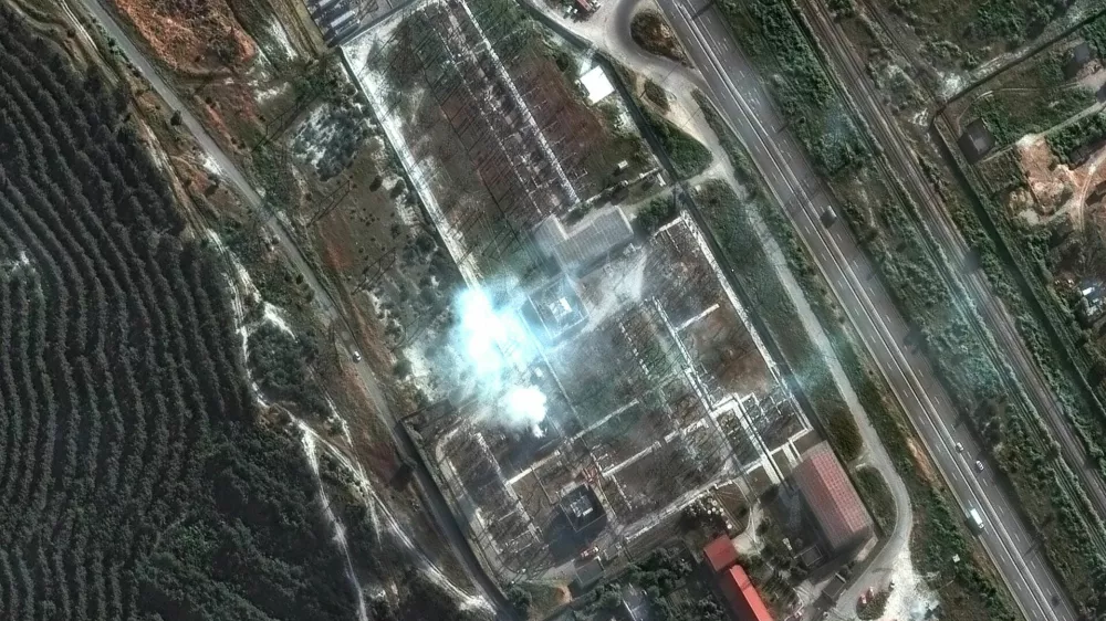 A satellite image shows an overview of the Sevastopol power substation after local officials said Ukrainian drones knocked out power in the biggest city in Russian-held Crimea on Wednesday, in Sevastopol, Crimea, June 24, 2026.  Vantor/Handout via REUTERS. THIS IMAGE HAS BEEN SUPPLIED BY A THIRD PARTY. NO RESALES. NO ARCHIVES. MANDATORY CREDIT. DO NOT OBSCURE LOGO.