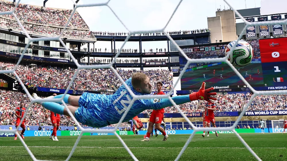 Soccer Football - FIFA World Cup 2026 - Group I - Norway v France - Boston Stadium, Foxborough, Massachusetts, U.S. - June 26, 2026 France's Ousmane Dembele scores their second goal IMAGN IMAGES via Reuters/Winslow Townson