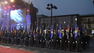 Prapor&scaron;čaki24.6.2026 - proslava dan državnosti 2026 - državna slovesnost ob 35. obletnici razglasitve samostojnosti in neodvisnosti RS, slavnostna govornika bosta predsednica republike Nata&scaron;a Pirc Musar in predsednik vlade Janez Jan&scaron;a; Trg republikeFoto: Luka Cjuha / Foto: Luka Cjuha