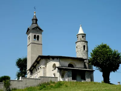 Policisti niso jasno povedali, za katero cerkev gre. Prav mogoče pa je, da gre za tamkaj&scaron;njo Plečnikovo cerkev. Plečnik je pogosto uporabljal baker. / Foto: Wikipedia