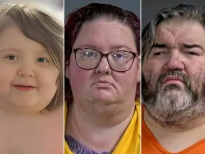 Sedemletni Casper O'Brien in njegova star&scaron;a - mama Jessica in oče Damien. Fanta so pokopale težave s srcem, na katere je vplivala tudi morbidna debelost. 