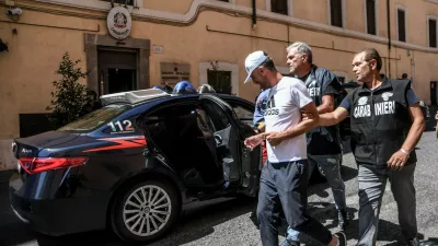 Sigfrido Ranucci, aretacija enega izmed osumljencev. Foto: Profimedia