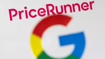 FILE PHOTO: A 3D printed Google logo is seen in front of displayed PriceRunner logo in this photo illustration taken, February 8, 2022. REUTERS/Dado Ruvic/Illustration/File Photo