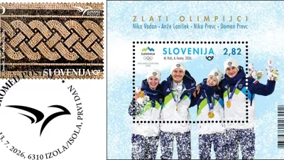 V ponedeljek, 13. julija, izideta dve novi slovenski znamki, ena izmed njiju v bloku.