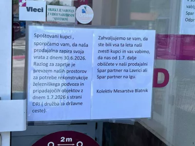 Prebivalci &Scaron;kofljice so ostali brez trgovine Merkator - Blatnik. Foto: FB