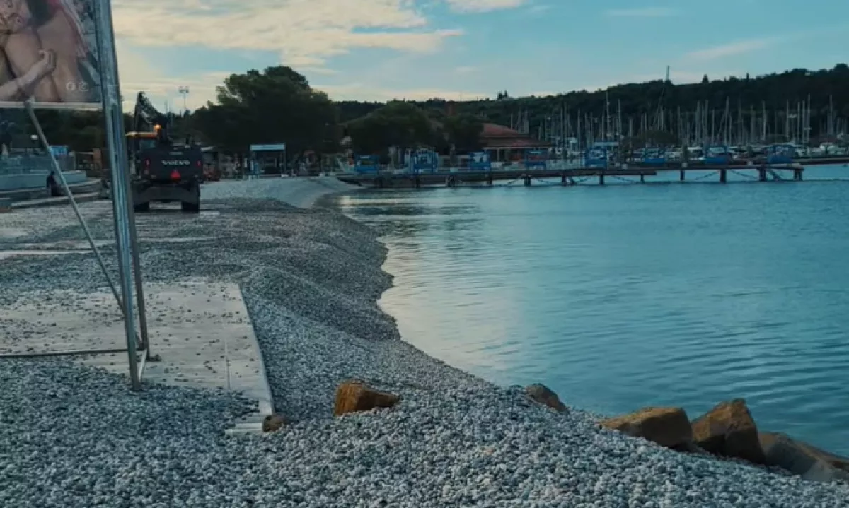 Nove portoroške plaže preživele tramontano: Narava potrdila pravilnost načrtovanja