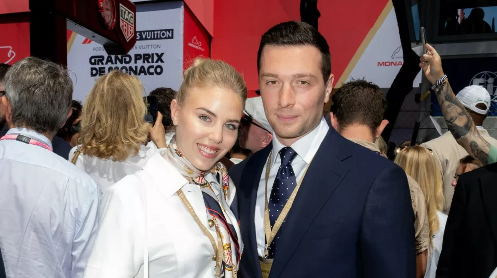 Jordan Bardella and Princess Maria Carolina of Bourbon-Two Sicilies attend the Formula 1 Grand Prix de Monaco with Maria Carolina's family.Pictured: jordan bardella,princess maria carolina of bourbon-two sicilies,Image: 1108808900, License: Rights-managed, Restrictions: -PRT, -ARG, -MEX, -PER, -ITA, -CHE, -FRA, -BEL, -ESP, Model Release: no, Pictured: jordan bardella,princess maria carolina of bourbon-two sicilies 