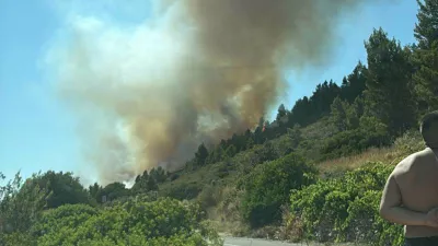 Požar na otoku Hvar. Foto: DVD Hvar