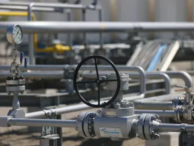 Valves and pipes of Austrian oil and gas group OMV's new gas production in Wittau gas field near Glinzendorf, Austria, May 18, 2026. REUTERS/Leonhard Foeger