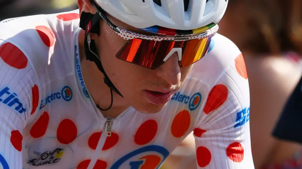 Cycling - Tour de France - Stage 2 - Barcelona to Tarragona - Barcelona, Spain - July 5, 2026 UAE Team Emirates XRG's Tadej Pogacar in action during stage 2 REUTERS/Gonzalo Fuentes