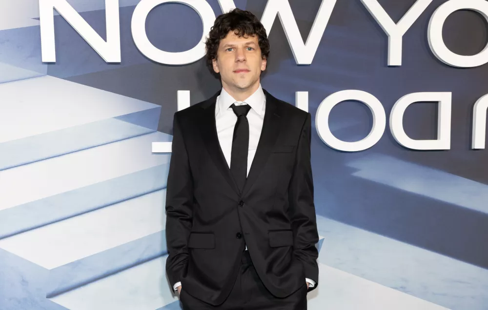 Jesse Eisenberg attends the world premiere of "Now You See Me: Now You Don't" at The Lighthouse Pier 61 on Monday, Nov. 10, 2025, in New York. (Photo by CJ Rivera/Invision/AP)