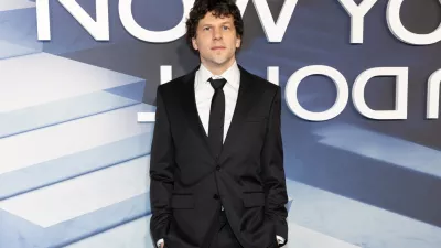 Jesse Eisenberg attends the world premiere of "Now You See Me: Now You Don't" at The Lighthouse Pier 61 on Monday, Nov. 10, 2025, in New York. (Photo by CJ Rivera/Invision/AP)