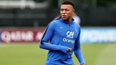 Soccer Football - FIFA World Cup 2026 - France Training - Bentley University, Waltham, Massachusetts, U.S. - July 6, 2026 France's Kylian Mbappe during training IMAGN IMAGES via Reuters/Winslow Townson
