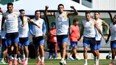 Soccer Football - FIFA World Cup 2026 - Colombia Training - Killarney Park, Vancouver, Canada - July 6, 2026 Colombia's Daniel Munoz during training IMAGN IMAGES via Reuters/Anne-Marie Sorvin