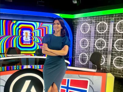 Nata&scaron;a v studiu, kjer se zelo dobro znajde. / Foto: Arena Sport