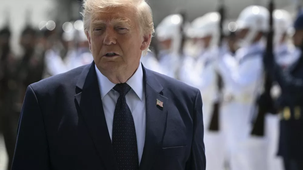 ANKARA, TURKIYE - JULY 07: US President Donald Trump at Ankara Airport, who is paying an official visit to Turkey ahead of the 36th NATO Heads of State and Government Summit in Ankara, Turkey, on July 07, 2026. Dogukan Keskinkilic/Pool via REUTERS