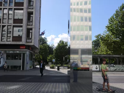 - 15.06.2016 - Ljubljana Zelena prestolnica Evrope 2016 - Instalacija.Cyanometer - monolit, ki meri modrino neba in prikazuje kakovost zraka v Ljubljani. .///FOTO: Luka Cjuha