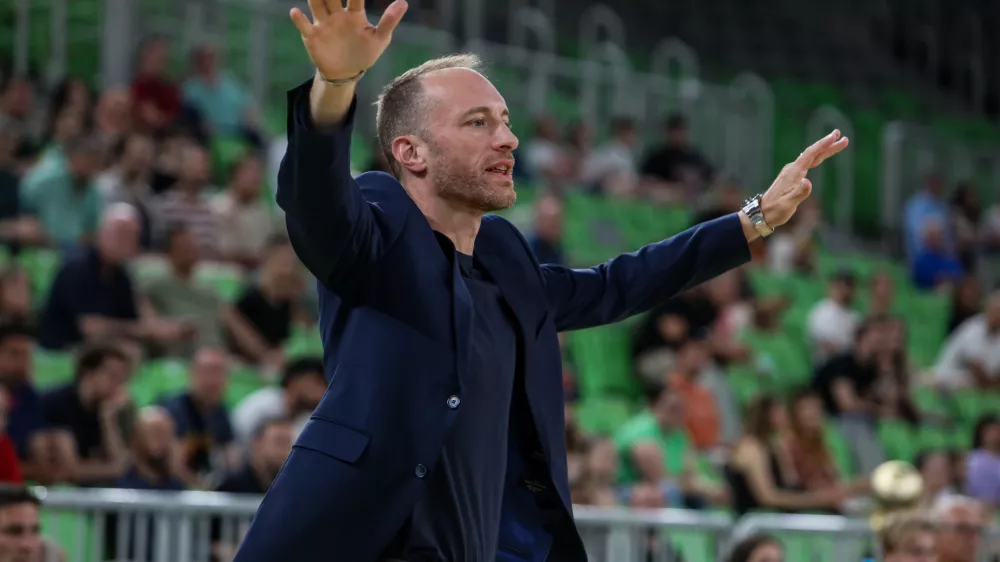 - Dejan Jakara, trener Krka,- 30.05.2026.- 2. tekma finala državnega prvenstva v ko&scaron;arki Cedevita Olimpija - Krka.//FOTO: Bojan Velikonja