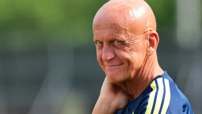 FILE PHOTO: Soccer Football - FIFA World Cup 2026 - FIFA Referee Training - Miami, Florida, U.S. - June 9, 2026 Chairman of FIFA referees committee Pierluigi Collina during training IMAGN IMAGES via Reuters/Sam Navarro/File Photo