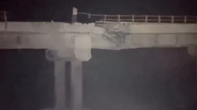 A damaged railway bridge near Aq Qala that U.S. struck last night, Aq Qala, Golestan Province, Iran, July 9, 2026 in this screen grab obtained from a social media video. Social Media/via REUTERS THIS IMAGE HAS BEEN SUPPLIED BY A THIRD PARTY. NO RESALES. NO ARCHIVES. NEWS USE ONLY. VERIFICATION LINES: - Bridge, riverbank, road, fields and relative position of the town matched satellite imagery - Date verified by Iranian state media report that a bridge near Aq Qala was struck early on July 9 - No older versions found posted online before July 9   TPX IMAGES OF THE DAY