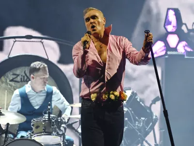 LONDON, ENGLAND - FEBRUARY 28: Morrissey performs at the O2 Arena on February 28, 2026 in London, England. (Photo by Jim Dyson/Getty Images)