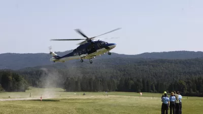 28.8.2025 - Policija - Policijski helikopter -  policijski kamp za srednješolceFoto: Luka Cjuha