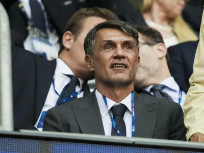 Paris Saint-Germain FC v Arsenal FC - UEFA Champions League Paolo Maldini attends during the UEFA Champions League 2025/26 final football match between Paris Saint-Germain FC and Arsenal FC. Budapest Hungary Copyright: xNicolňxCampox,Image: 1107530668, License: Rights-managed, Restrictions:, Model Release: no 