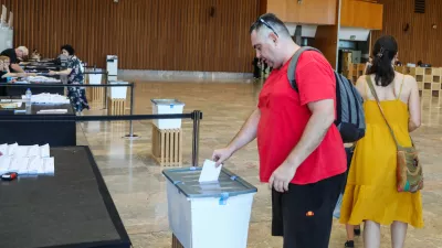 - 07.07.2026. - Predčasno glasovanje za Referendum o spremenjenem parkirnem odloku. Gospodarsko razstavišče Ljubljana.//FOTO: Bojan Velikonja
