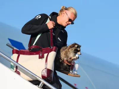 Norway's Erling Haaland gets off the plane after his national soccer team landed at Oslo Airport, in Gardermoen, Norway, Monday, July 13, 2026. (Jan Langhaug/NTB Scanpix via AP)