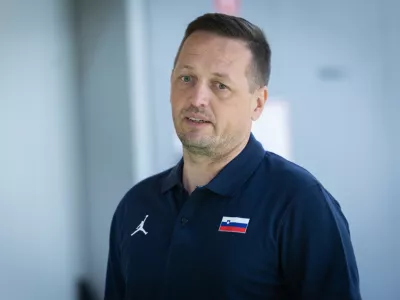 Ljubljana, Stozice.Uvodno medijsko druzenje moske clanske kosarkarske reprezentance ob zacetku priprav na zadnji cikel prvega dela kvalifikacij za svetovno prvenstvo 2027.Selektor Aleksander Sekulic.