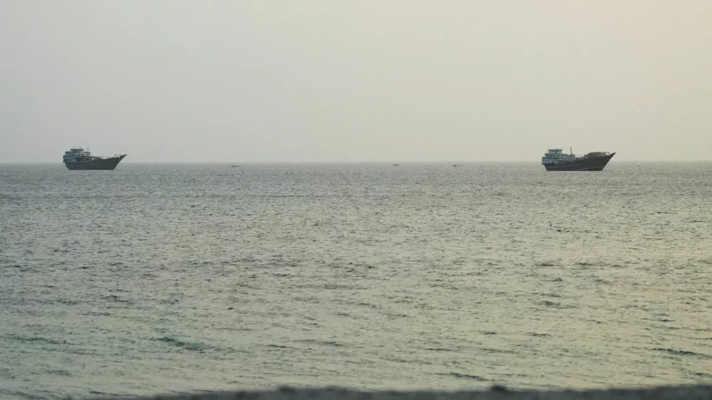 Vessels at the Strait of Hormuz, as seen from Musandam,Oman, July 15, 2026. REUTERS/Stringer