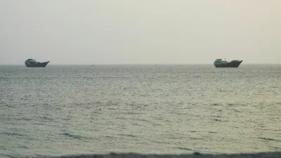 Vessels at the Strait of Hormuz, as seen from Musandam,Oman, July 15, 2026. REUTERS/Stringer