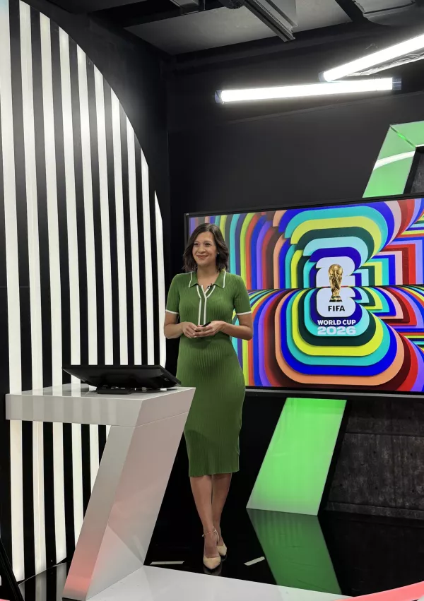 Prizor, ko so studio &scaron;ele postavili. / Foto: Arena Sport