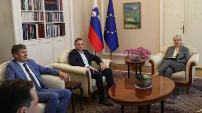 Borut Sajovic, vodja poslanske skupine Svoboda, Robert Golob, predsednik gibanja Svoboda, Nata&scaron;a Pirc Musar, predsednica RS. -15.07.2026. Sprejem predsednikov in vodij poslanskih skupin pri Predsednici Republike Nata&scaron;i Pirc Musar. Foto: Bojan Velikonja