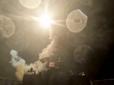A U.S. warship launches a munition at an unknown location during what the U.S. military says is its latest wave of strikes on Iran, hitting "Iranian military targets such as coastal surveillance and air defense sites, military logistics infrastructure, and maritime capabilities," in this still image taken from handout video released July 16, 2026.  U.S. Central Command/Handout via REUTERS  THIS IMAGE HAS BEEN SUPPLIED BY A THIRD PARTY. MANDATORY CREDIT.  VERIFICATION: - Location and date could not be verified. - No earlier version of the video found posted online before July 16.