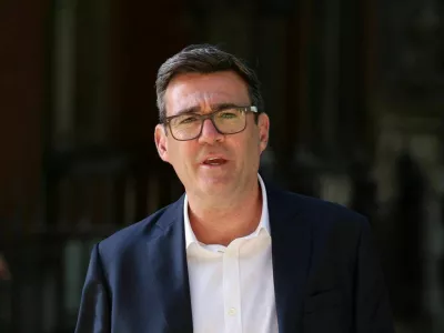Andy Burnham, British member of parliament (MP) for Makerfield, arrives for a radio interview on LBC's "Tonight with Andrew Marr", in London, Britain, July 2, 2026. REUTERS/Isabel Infantes
