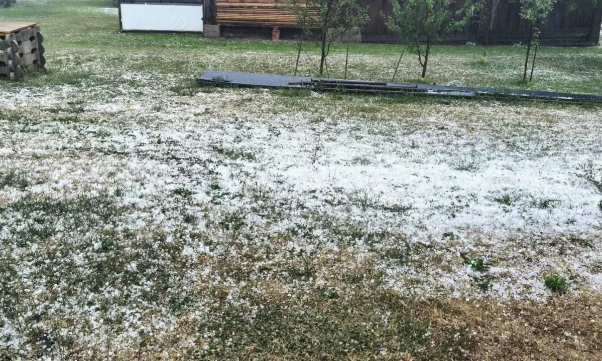 Poglejte fotografije opustošenja: na Blokah padala za oreh velika toča