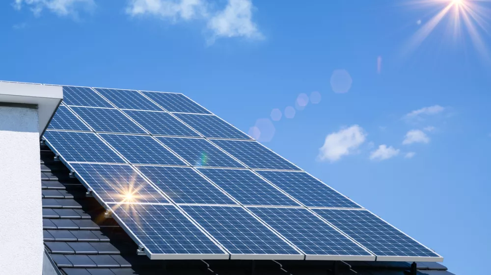 Photovoltaic panels on the roof