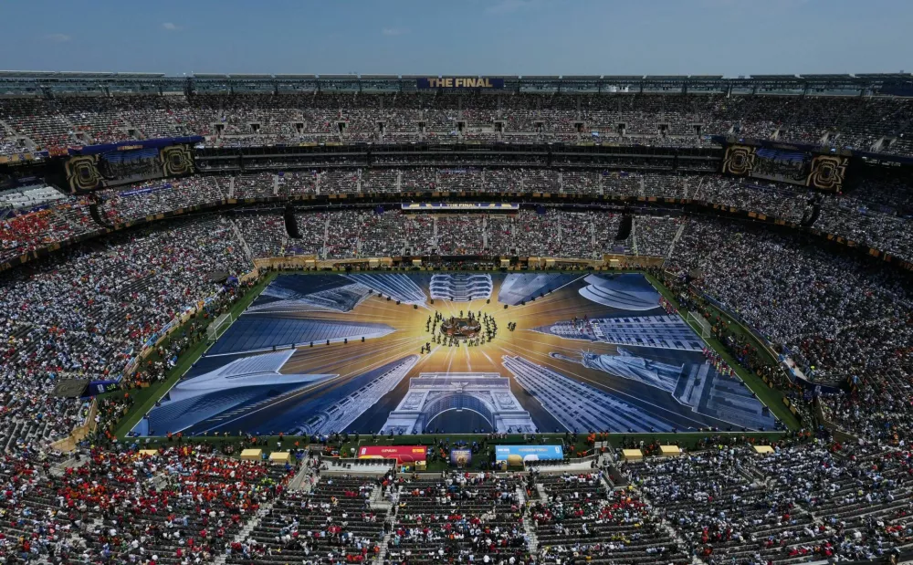 Soccer Football - FIFA World Cup 2026 - Final - Spain v Argentina - New York/New Jersey Stadium, East Rutherford, New Jersey, U.S. - July 19, 2026 General view during the Closing Ceremony before the match IMAGN IMAGES via Reuters/Jon Durr