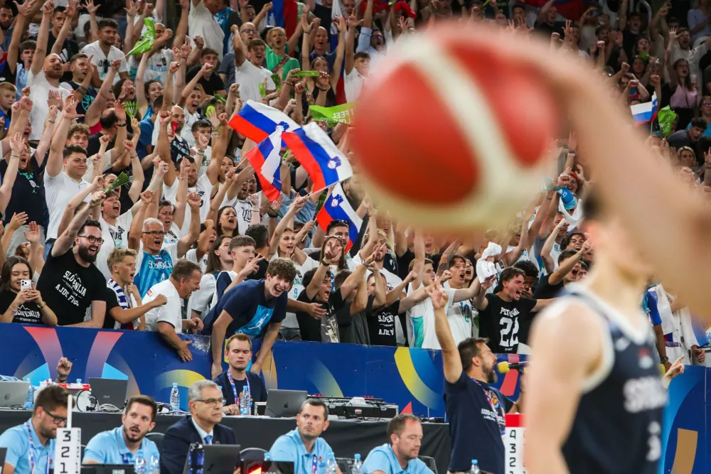 19.07.2026. Ko&scaron;arka finale Evropskega prvenstva U 20 Slovenija - Srbija. Foto: Bojan Velikonja