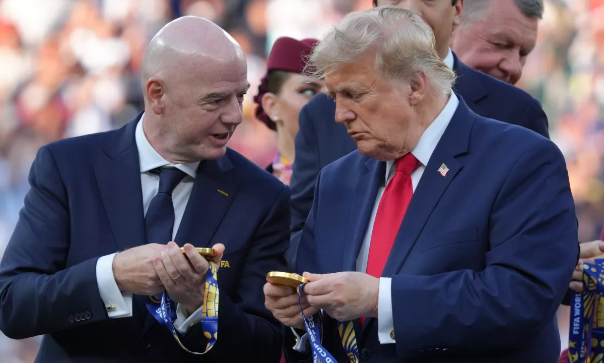 Trump in Infantino po finalu svetovnega prvenstva v nogometu deležna žvižgov