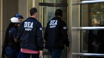 Members of the Drug Enforcement Administration (DEA) arrive to attend the sentencing hearing for Ismael "El Mayo" Zambada, the Sinaloa cartel co-founder, in Brooklyn, New York, U.S., July 20, 2026. REUTERS/Brendan McDermid
